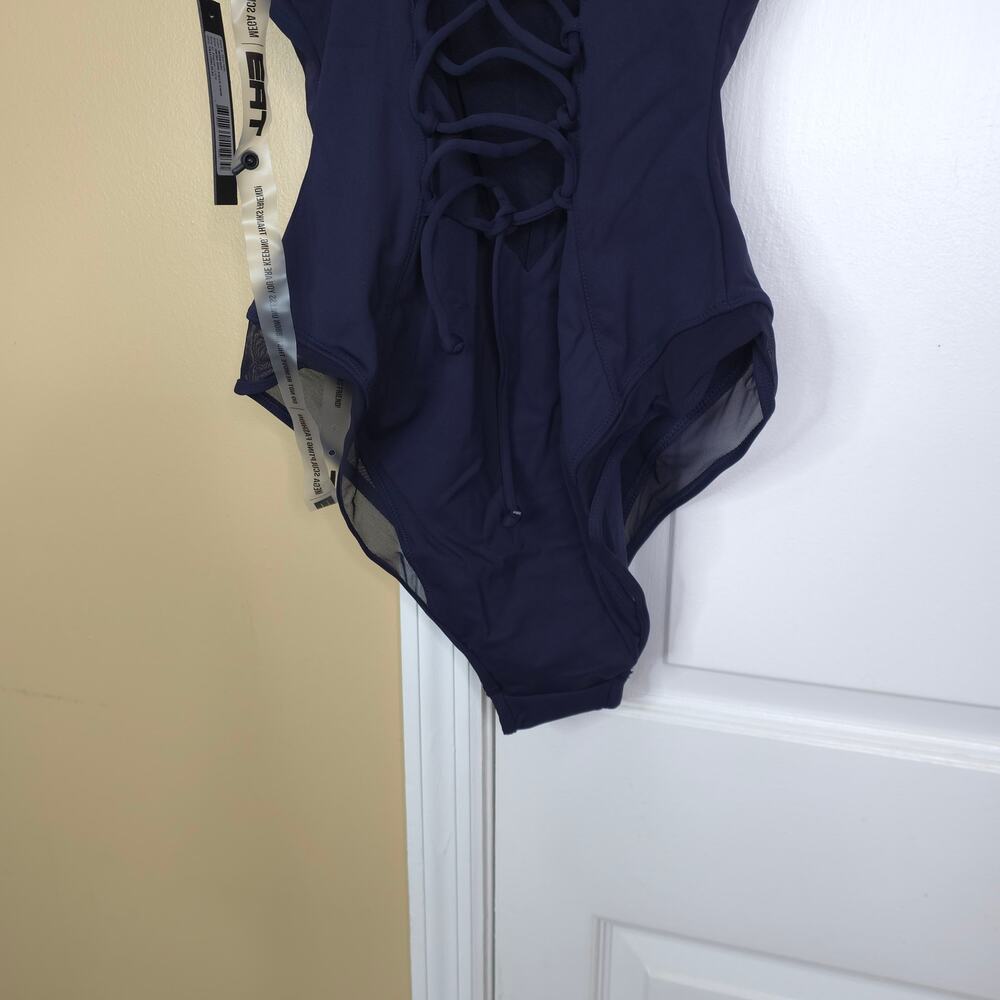 TA3 Meshy One Piece Plunge Shapewear Corset Mesh TA3175 in Midnight Size XL Reg - Picture 6 of 8